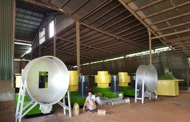 China straw bales pellet line, complete pellet production line project with 1T/H~5T/H capacity supplier